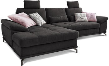 sit&more L-Sofa Costello links (312x89x173cm) schwarz