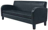 vidaXL 3-Sitzer-Sofa Kunstleder Schwarz