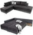 luma-home Ecksofa Boxspring-Polsterung 307x223cm Anthrazitgrau