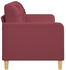 vidaXL 3-Sitzer-Sofa Weinrot 180 cm Stoff (359105)