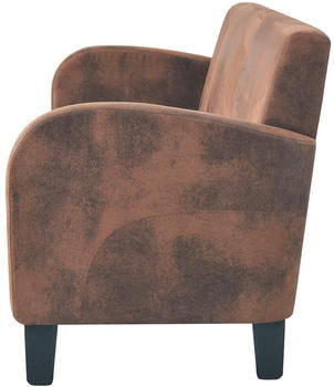 vidaXL 3-Sitzer Sofa Kunstleder Wildleder-Optik Braun (245586)