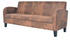 vidaXL 3-Sitzer Sofa Kunstleder Wildleder-Optik Braun (245586)