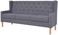 3-sitzer Sofa Stoff Grau - Vidaxl