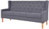 vidaXL 3-Sitzer Sofa Stoff Grau (245454)