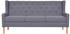 vidaXL 3-Sitzer Sofa Stoff Grau (245454)