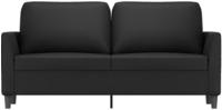 vidaXL 2-Sitzer-Sofa Schwarz 140 cm Kunstleder