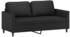 vidaXL 2-Sitzer-Sofa Schwarz 140 cm Kunstleder (359333)