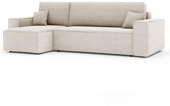 GrekPol Ecksofa mit Schlaffunktion Paris Poso 244x155x84 cm beige