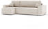 GrekPol Ecksofa mit Schlaffunktion Paris Poso 244x155x84 cm beige