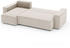 GrekPol Ecksofa mit Schlaffunktion Paris Poso 244x155x84 cm beige