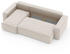 GrekPol Ecksofa mit Schlaffunktion Paris Poso 244x155x84 cm beige