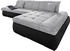 Domo Polstermöbel Ecksofa Moric XXL R rechts 300x172x80 cm silber/schwarz
