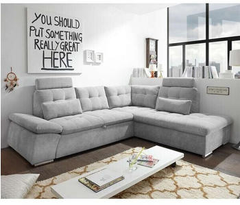 ED EXCITING DESIGN Nalo Eckcouch rechts (260x219x103 cm) silber-hellgrau