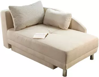 Jockenh&ouml;fer Chaiselongue mit Bettfunktion und Bettkasten (149x80x90cm) beige/natur
