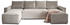 masseno Ecksofa ASPRA U-Form 299x143x83 cm Beige