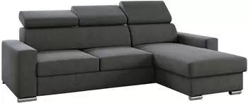M&ouml;bel Punkt Ecksofa TOKIO 242x168x79 cm Anthrazit/grau