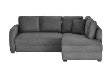 bobb Ecksofa mit Boxspringpolsterung Lisa de Luxe grau 235x90x184 cm