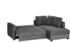 bobb Ecksofa mit Boxspringpolsterung Lisa de Luxe grau 235x90x184 cm