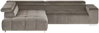 uno Ecksofa aus Samt Origo grau 70 cm