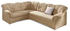 Domo Polstermöbel Ecksofa Papenburg 242x190x84 cm natur