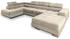 Ecksofa CASONE U-Form 345 cm beige (MONOLITH 04)