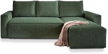 masseno Ecksofa POTARO L-Form 232cm dunkelgr&uuml;n (POSO 14)