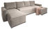 masseno Ecksofa ASPRA U-Form 299x143x83 cm creme (POSO 02)