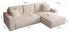 Beautysofa Ecksofa Parys L-form Polsterecke Cord 290 cm Poso 100 beige