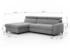 Fun Möbel Ecksofa Schlafsofa ANTON XS 260 cm Stoff Esito Dunkelblau Ottomane Links