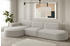 Fun Möbel Ecksofa Designersofa PALMA Stoff Ascot 296 cm Ottomane Links