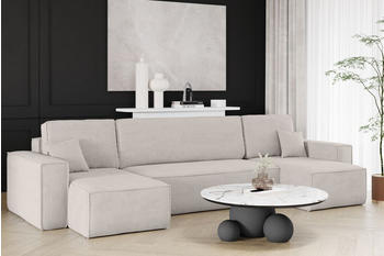 Kaiser M&ouml;bel Ecksofa U-form BEST Dicker Cord Beige