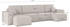 Kaiser Möbel Ecksofa U-form BEST Dicker Cord Beige
