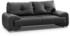 Beautysofa Couchgarnitur Maxime Polstergarnitur Kunstleder Sofagarnitur 3+2+1 Dolaro 08 schwarz
