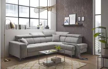 Froschkönig24 Sydney Ecksofa 282x128 cm Rechts taupe