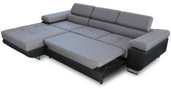 SILAPE Ecksofa Divo Rechts weiß/grau (Soft 017 + Sawana 21)
