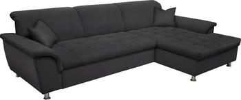 Domo Polstermöbel Ecksofa L-Form Franzi 278x162 cm rechts graphite-grau