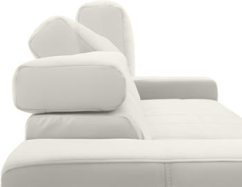 Domo Polstermöbel Ecksofa Brandon Cord 285x175x80 cm weiß