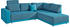 Jockenhöfer Ecksofa mit Bettfunktion und Bettkasten Orlando 257x82x215 cm petrol