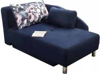 Jockenh&ouml;fer Chaiselongue mit Bettfunktion und Bettkasten (149x80x90cm) dunkelblau