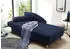 Jockenhöfer Chaiselongue mit Bettfunktion und Bettkasten (149x80x90cm) dunkelblau