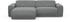 Trendmanufaktur Ecksofa Braga 255x72x160 cm grau