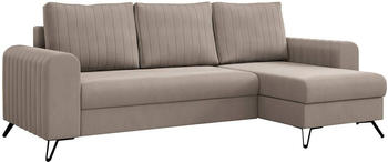 MKS Meble Ecksofa mit Schlaffunktion AXEL hellbraun