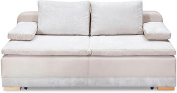 INOSIGN Schlafsofa Ben 218x97x96 cm Cord-Samt beige
