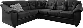sit&more Eck-Sofa 262x90x212cm SAVONA Naturleder schwarz