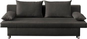 Jockenh&ouml;fer Gruppe Schlafsofa mit Bettfunktion 191x80x82 cm dunkelgrau
