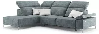 VitaliSpa Ecksofa James rechts mit USB-Anschluss 301x218x86 cm grau
