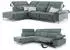 VitaliSpa Ecksofa James rechts mit USB-Anschluss 301x218x86 cm grau