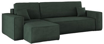 Kaiser Möbel Ecksofa L-form BEST Dicker Cord Links Grün
