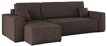Kaiser Möbel Ecksofa L-form BEST Dicker Cord Links Braun