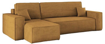 Kaiser M&ouml;bel Ecksofa L-form BEST Dicker Cord Links Senf